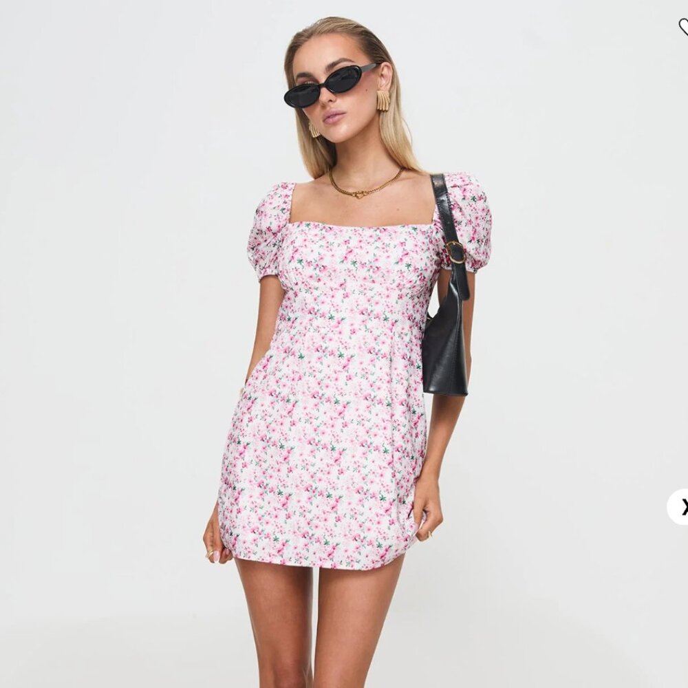 Hollen Mini Dress White Floral